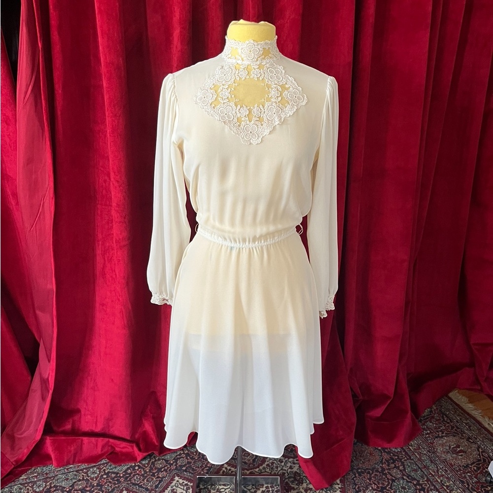 Vintage 90’s Edwardian White Sheer Dress
